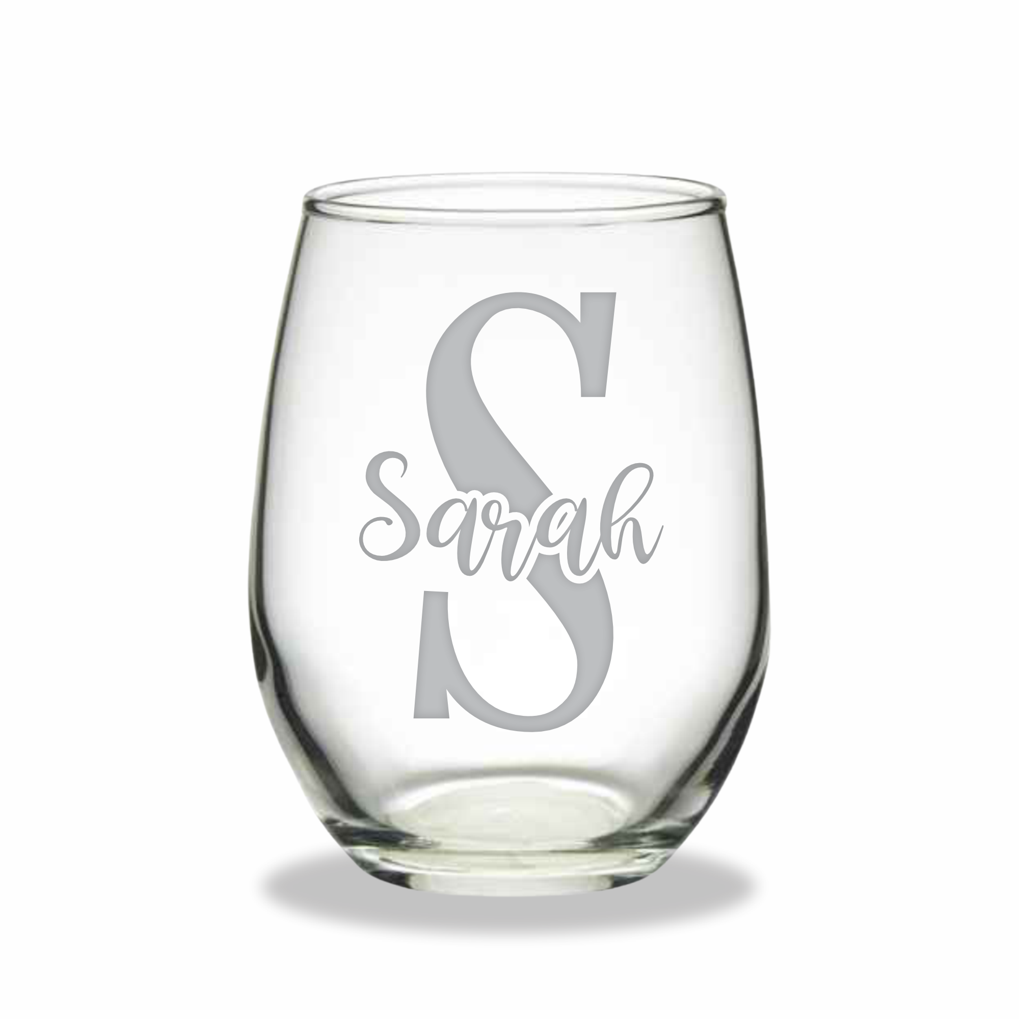 Magical Monogram | Personalized 15oz Stemless Wine Glass